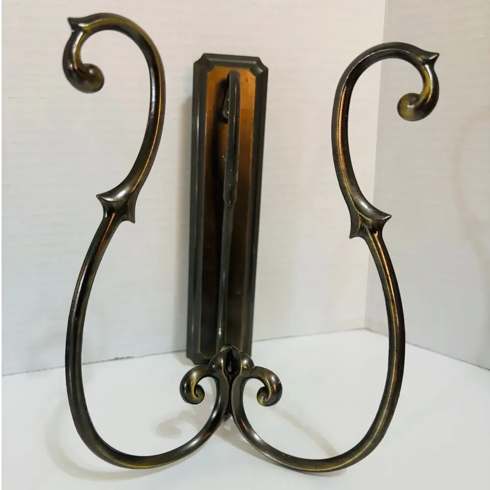 PartyLite Soliloquy Scrolled Antique Brass Wall Sconce Base P7773B (base only)